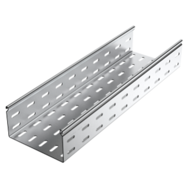 CABLE TRAY WITH TRANSVERSE RIBBING IN GALVANISED STEEL - BRN95 - WIDHT 305MM - FINISHING HDG image 1