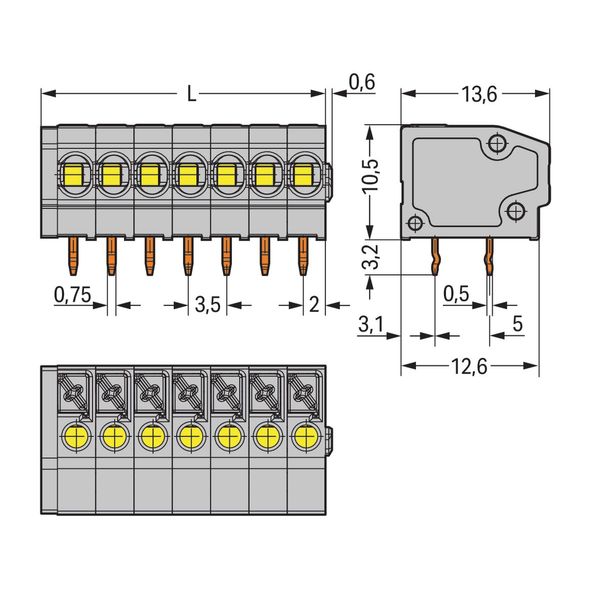 805-124 PCB terminal block; push-button; 1.5 mm² image 4