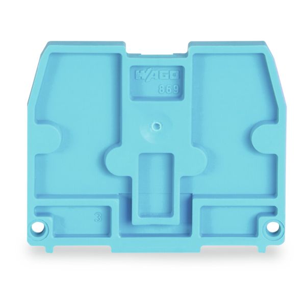 End plate for terminal blocks with snap-in mounting foot 2.5 mm thick image 1