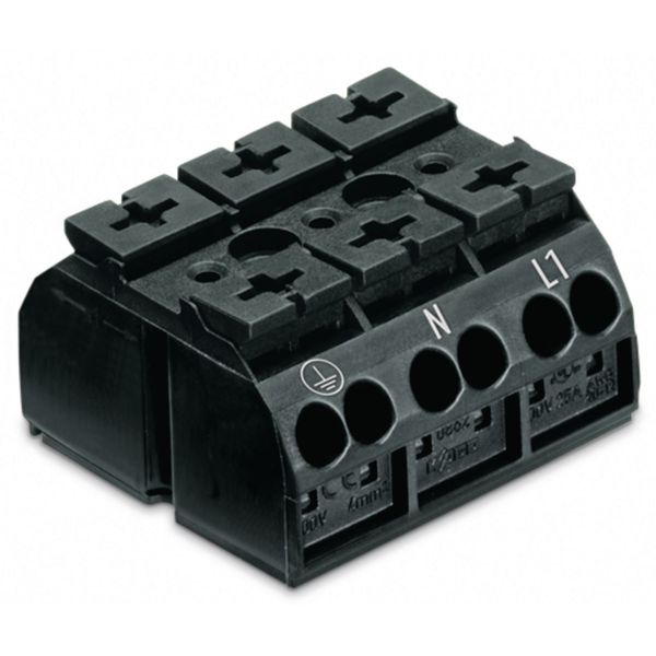 862-1533 4-conductor chassis-mount terminal strip; without ground contact; PE-N-L1 image 3