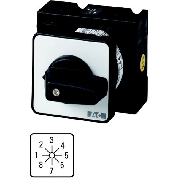 Step switches, T3, 32 A, centre mounting, 4 contact unit(s), Contacts: 8, 45 °, maintained, Without 0 (Off) position, 1-8, Design number 8235 image 2