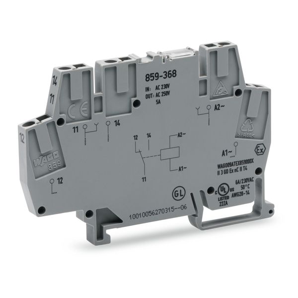859-368 Relay module; Nominal input voltage: 230 VAC; 1 changeover contact image 1