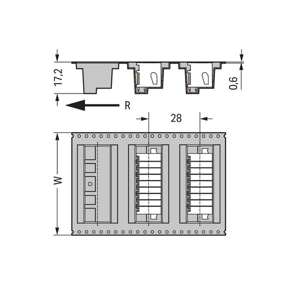 THR male header, 2-row 0.8 x 0.8 mm solder pin angled black image 4