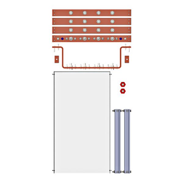 HRC Outgoing Field Busbar System 800A, 822mm, 50x10mm image 1