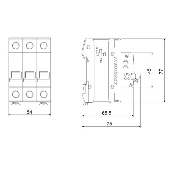Main Load-Break Switch (Isolator) 100A, 3-pole image 4