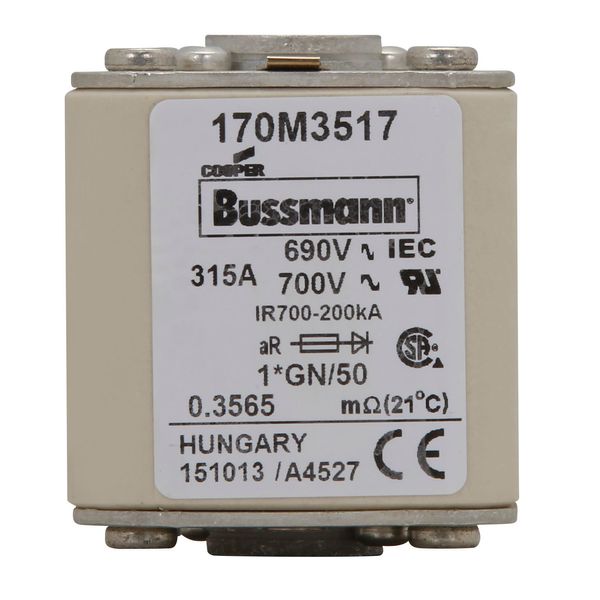 FUSE 315A 690V 1*GN/50 AR UC image 3