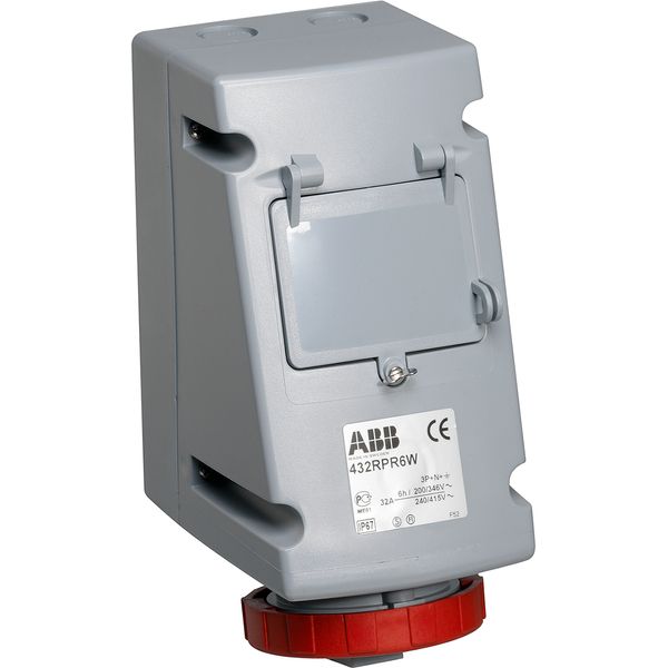 Socket-outlet with RCD, 6h, 30mA, 16A, IP67, 3P+N+E image 2