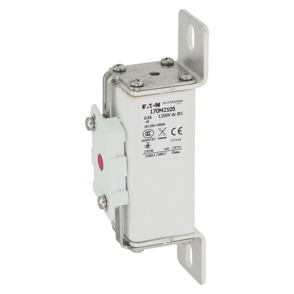 Fuse-link, high speed, 200 A, DC 1200 V, compact size 1, 39 x 66 x 164 mm, aR, IEC, single indicator image 9