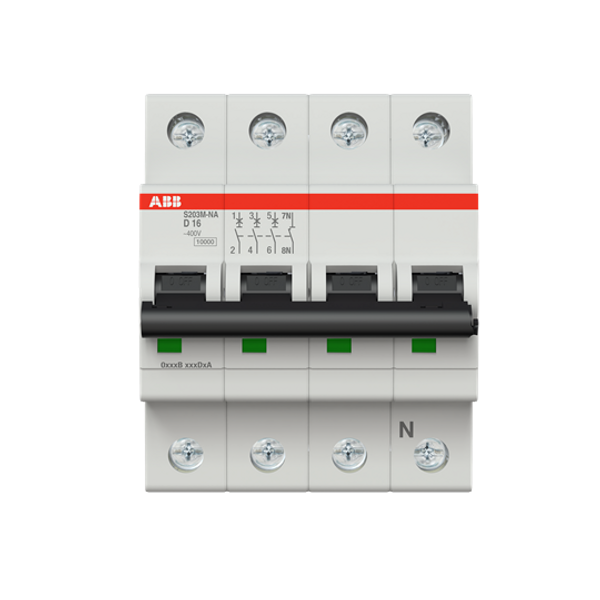 S203M-C16NA Miniature Circuit Breaker - 3+NP - C - 16 A image 3