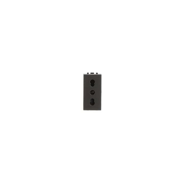 N2133 AN Socket outlet IT P17/11 Italian type Bipasso Anthracite - Zenit image 1