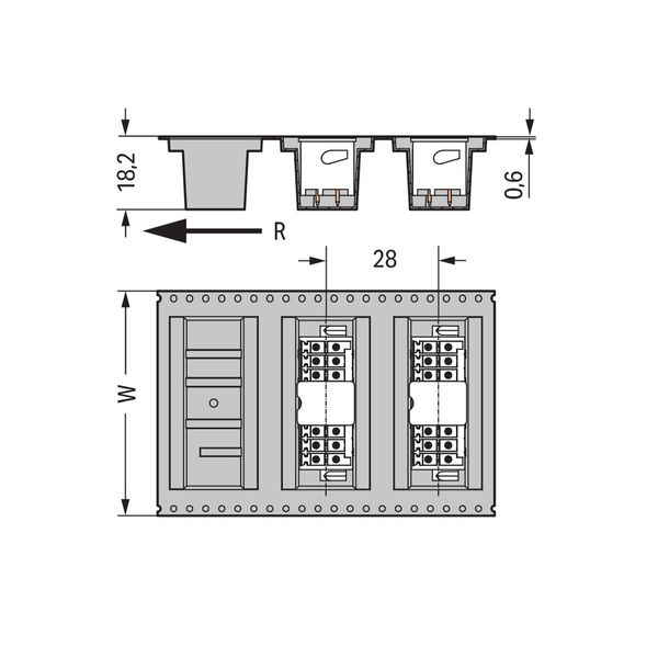 THR male header, 2-row 0.8 x 0.8 mm solder pin straight black image 3