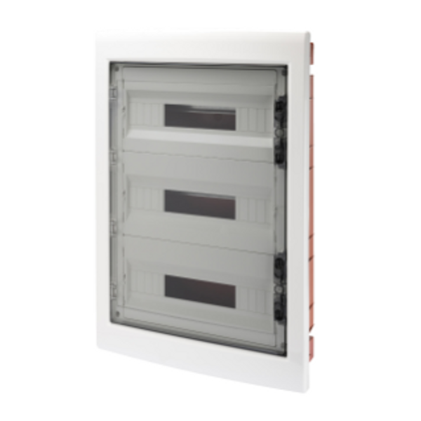 DISTRIBUTION BOARD - PANEL WITH WINDOW AND EXTRACTABLE FRAME - SMOKED DOOR- TERMINAL BLOCK N 2X[(3X16)+(17X10)] E 2X[(3X16)+(17X10)]-(18X3) 54M-IP40 image 1