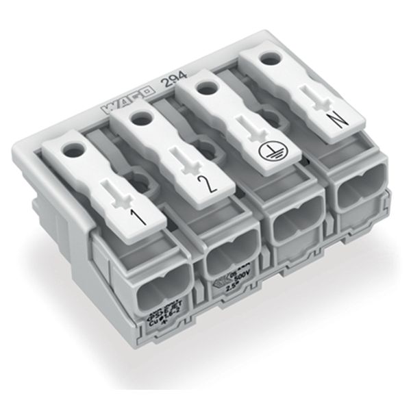 Lighting connector push-button, external without ground contact white image 3