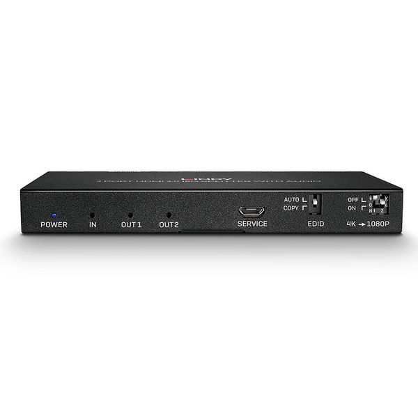 2 Port HDMI 18G Splitter with Audio & Downscaling Distribute HDMI® 18G signals across 2 displays while extracting digital or analogue audio image 2