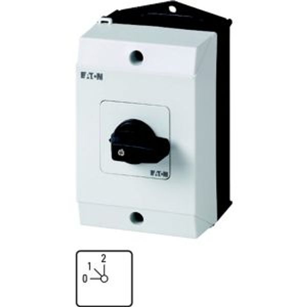 Step switches, T0, 20 A, surface mounting, 2 contact unit(s), Contacts: 4, 45 °, maintained, With 0 (Off) position, 0-2, Design number 8312 image 4