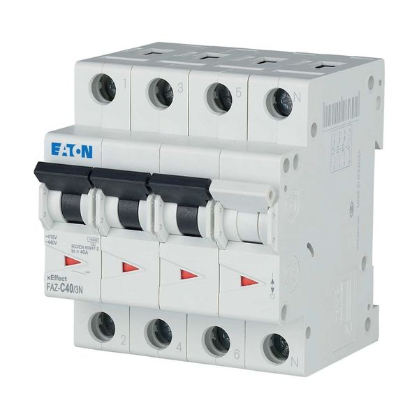 Miniature circuit breaker (MCB), 40 A, 3p+N, characteristic: C image 17