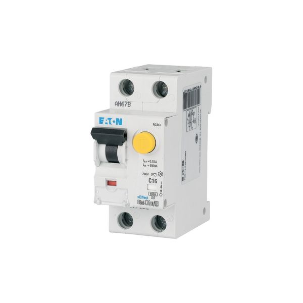 RCD/MCB combination, 2 A, 30 mA, MCB trip characteristic: C, 1p+N, RCD trip characteristic: A image 1