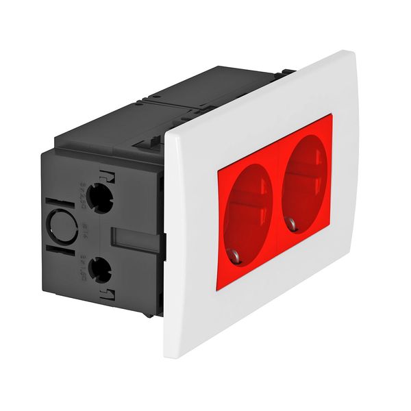 SDE-RW D0RT2 Socket unit for double Modul 45 84x140x59mm image 1