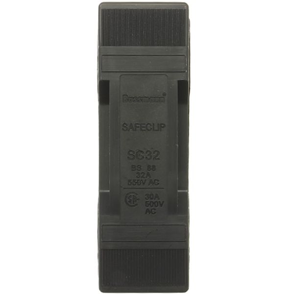 Fuse-holder, LV, 32 A, AC 550 V, BS88/F1, 1P, BS, back stud connected, black image 2