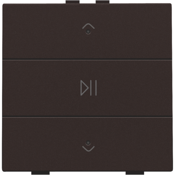 Single audio control with LEDs for Niko Home Control, dark brown coate image 2