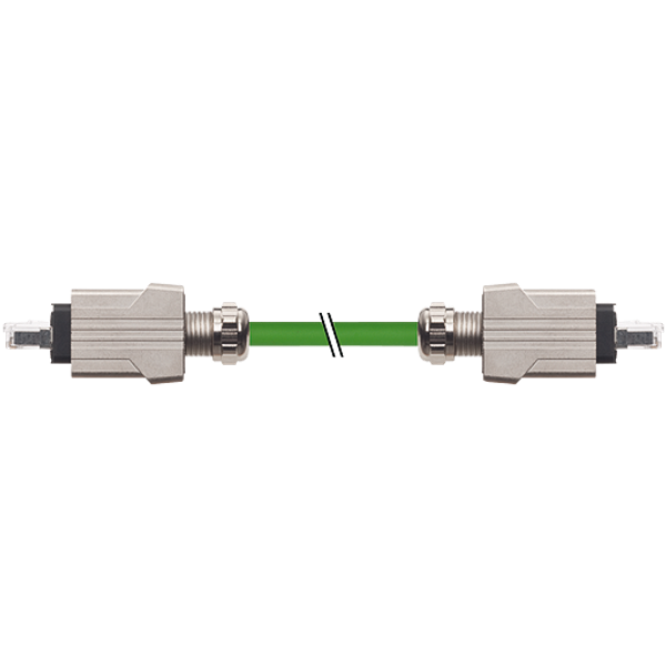 RJ45 PushPull male 0°male 0° PUR 1x4xAWG22 shielded gn 25m image 1