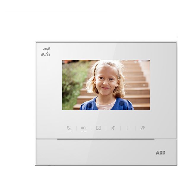 M22313-W-02 4.3" Video hands-free indoor station with induction loop,White image 1