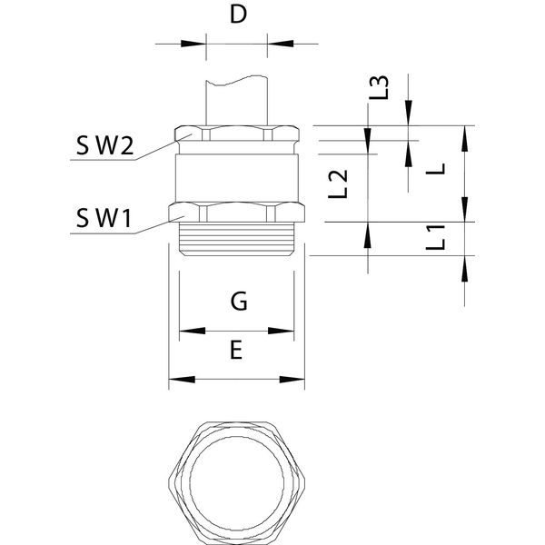 162 MS PG11 Cable gland with cutting ring PG11 image 2