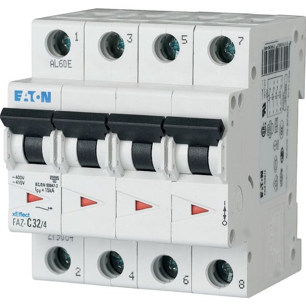 Miniature circuit breaker (MCB), 4 A, 4p, characteristic: C image 14