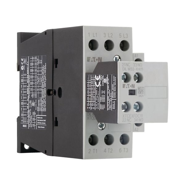 Contactor, 380 V 400 V 15 kW, 2 N/O, 1 NC, RDC 24: 24 - 27 V DC, DC operation, Screw terminals image 16