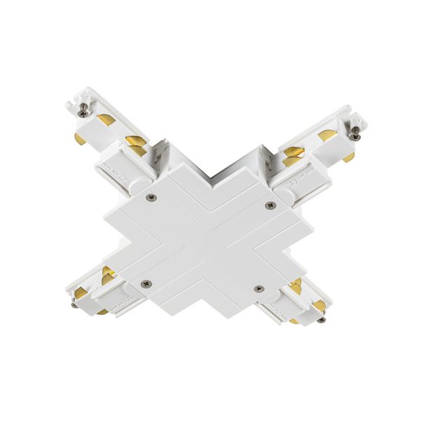 X-connector, for S-TRACK 3-phase mounting track, white, DALI image 1