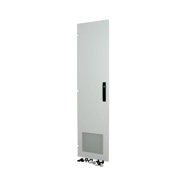 Section door, ventilated IP31, hinges left, HxW = 1600 x 300mm, grey image 2