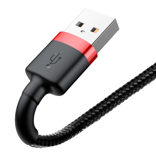 Cable USB A plug - IP Lightning plug 1.0m Cafule red+black BASEUS image 2