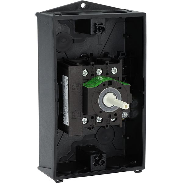 Safety switch, P1, 32 A, 3 pole, 1 N/O, 1 N/C, STOP function, With black rotary handle and locking ring, Lockable in position 0 with cover interlock, image 59