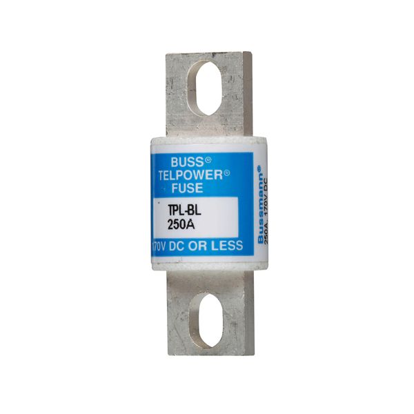 Eaton Bussmann series TPL telecommunication fuse, 170 Vdc, 150A, 100 kAIC, Non Indicating, Current-limiting, Bolted blade end X bolted blade end, Silver-plated terminal image 13