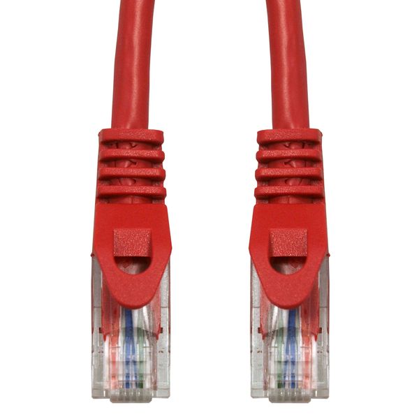 Patchcord RJ45 unshielded, Cat.5e, PVC, red, 5.0m image 1