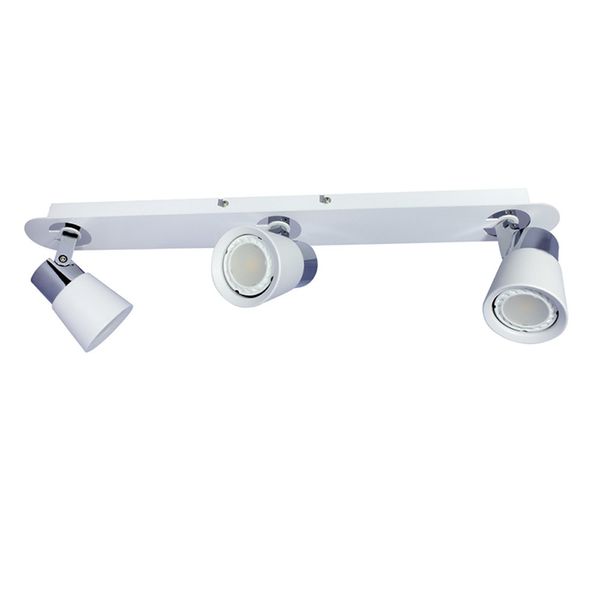 Iris 3-Light 54cm Track Light GU10 White Chrome image 2