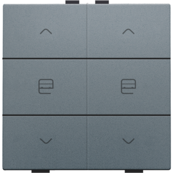 Double push button for Niko Home Control, blue grey coated image 1