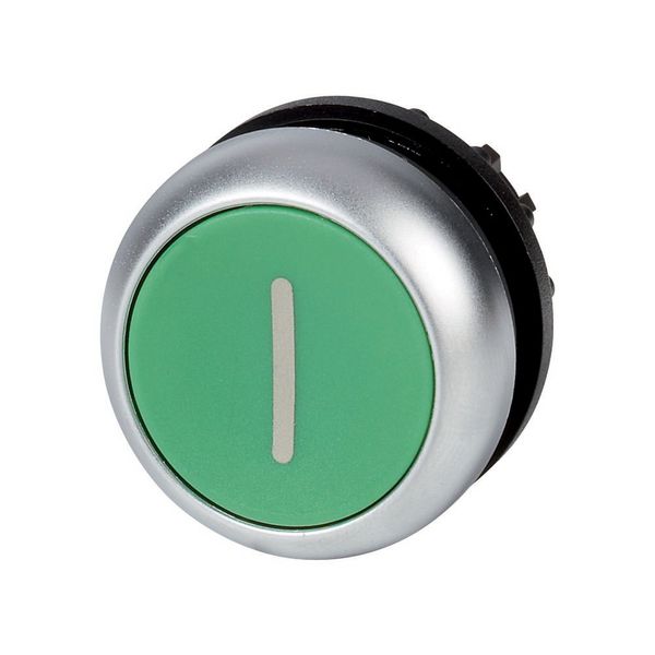 Pushbutton, RMQ-Titan, Flat, momentary, green, inscribed, Bezel: titanium image 6