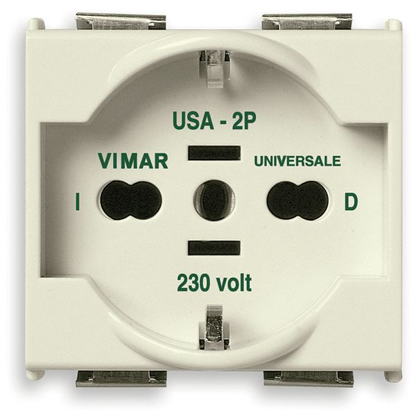 2P+E 16A universal outlet image 1