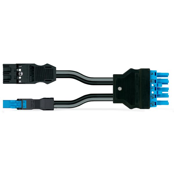 pre-assembled Y-cable B2ca 2 x plug/socket black/blue image 2