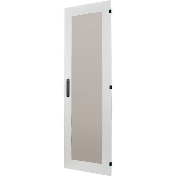 Section door with glass window, closed IP55, left or right-hinged, HxW = 2000 x 650mm, grey image 4