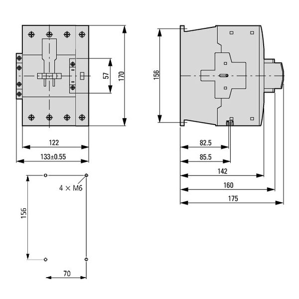 4-pole contactor, 160A/AC-1, coil 230VAC image 3