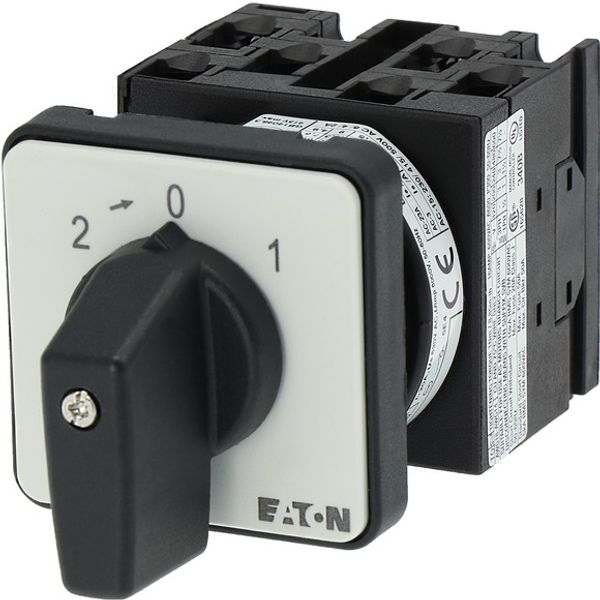 Universal control switches, T0, 20 A, flush mounting, 3 contact unit(s), Contacts: 6, 45 °, momentary/maintained, With 0 (Off) position, With spring-r image 5