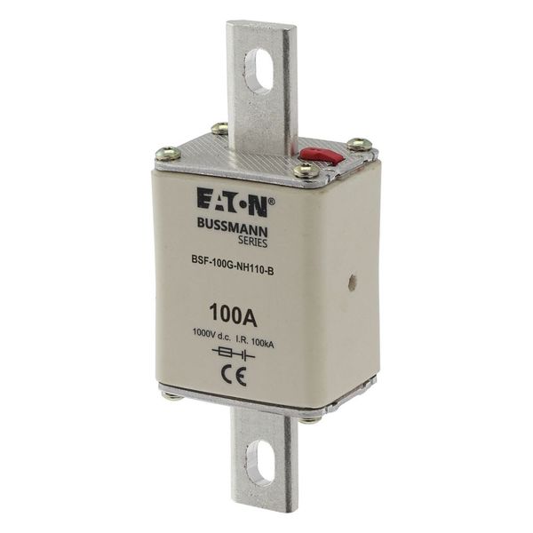 Fuse-link, high speed, 100 A, DC 1000 V, NH1, 40 x 53 x 135 mm, gBat, IEC, bolted connection image 16