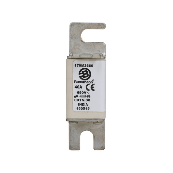 Fuse-link, high speed, 40 A, AC 690 V, DIN 00, 30 x 67 x 100 mm, gR, DIN, IEC, single indicator image 12