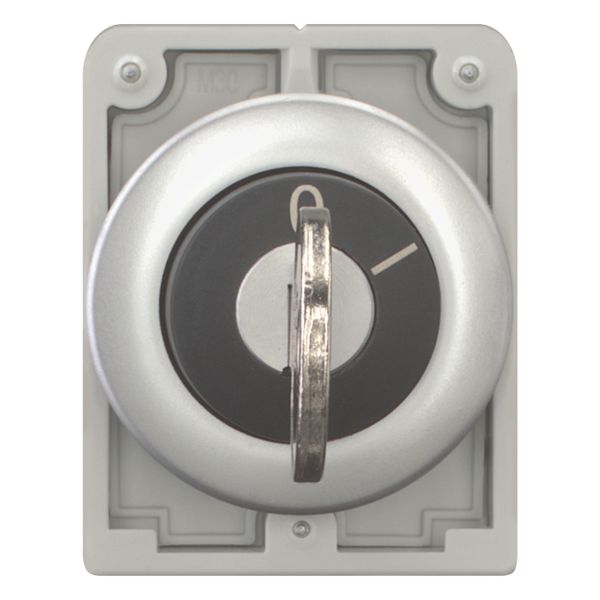 Key-operated actuator, Flat Front, maintained, 2 positions, MS8, Key withdrawable: 0, I, Metal bezel image 11