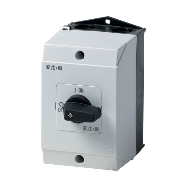 On-Off switch, T3, 32 A, surface mounting, 4 contact unit(s), 8-pole, with black thumb grip and front plate image 3