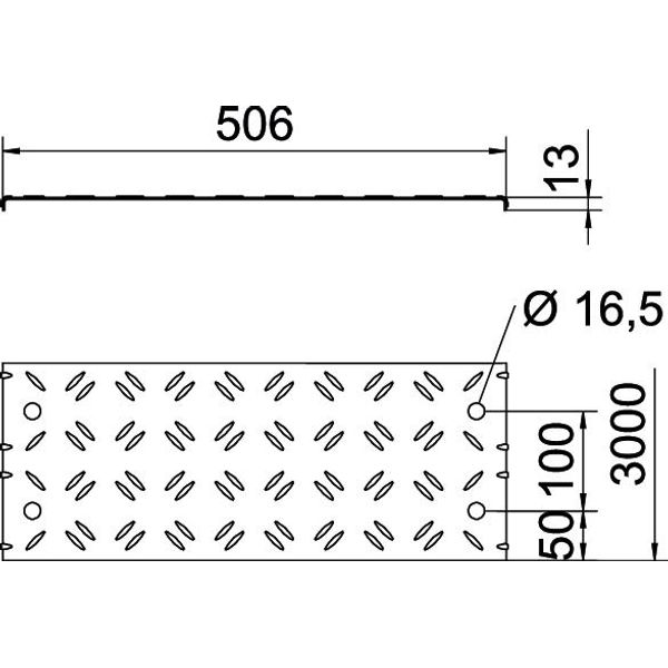 DBKR 500 DD Corrugated steel cover for walkable cable trays 500x3000 image 2