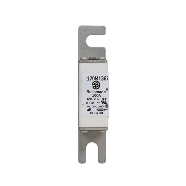 Fuse-link, high speed, 100 A, AC 690 V, DIN 000, 21 x 40 x 100 mm, aR, DIN, IEC, single indicator image 7