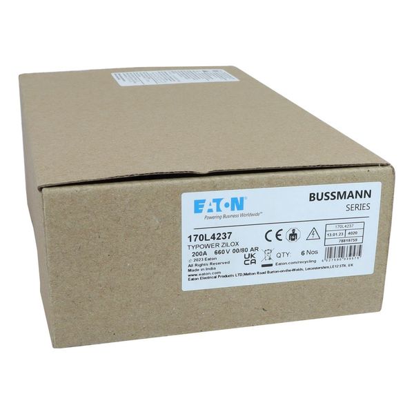 Fuse-link, high speed, 200 A, AC 660 V, size 00, 30 x 51 x 98 mm, aR, DIN, IEC, single indicator image 13